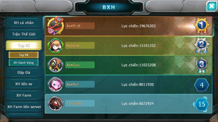 MÃ : #TTS3330 - SV 1698 - TOP15 - V6 - DRAK HOOH LUGIA BÁ CHỦ ZEVIL UNVOA WB CẶP LATI YVETAL KUYREM