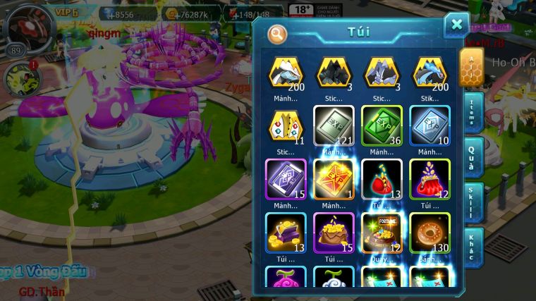 MÃ : #TTS3330 - SV 1698 - TOP15 - V6 - DRAK HOOH LUGIA BÁ CHỦ ZEVIL UNVOA WB CẶP LATI YVETAL KUYREM