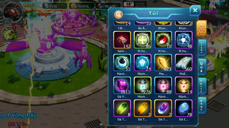 MÃ : #TTS3330 - SV 1698 - TOP15 - V6 - DRAK HOOH LUGIA BÁ CHỦ ZEVIL UNVOA WB CẶP LATI YVETAL KUYREM