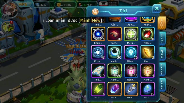 MÃ : #TTS3347 - SV 1721 - V8 - TOP 15 - 540 SÁCH - UNVOA HOOH KYOGRE CẶP LATI ZEVIL