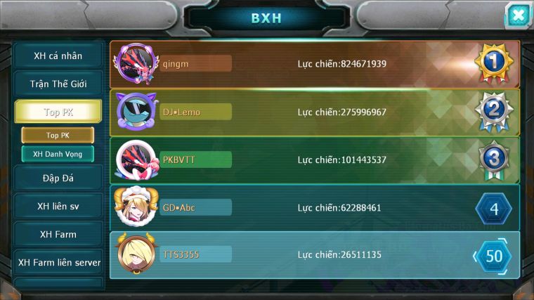 MÃ : #TTS3355 - SV 1553 - TOP 50 - v12 - 1K1 SÁCH - HOOH DYNAMAX YVETAL BC THẦN GIÓ BC MEW GIÁP BC QVLD BC CẶP LATI BC