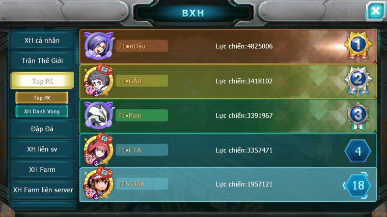 MÃ : #TTS3358 - SV 1764 - TOP18 - V5 - HOOH UNVOA RAIKOU GROUDON ĐUA TOP CỰC NGON