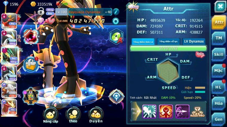 MÃ : #TTS3356 - SV 915 - TOP1 ALL - HOOH CH DYNAMAX WHITE BLACK CH DYNAMAX RAYQUAZA DYNAMAX HENTRAN CH SƯ TỬ CH YVETAL CH 8 CON ECHO