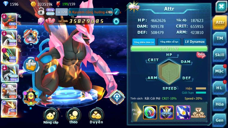 MÃ : #TTS3356 - SV 915 - TOP1 ALL - HOOH CH DYNAMAX WHITE BLACK CH DYNAMAX RAYQUAZA DYNAMAX HENTRAN CH SƯ TỬ CH YVETAL CH 8 CON ECHO