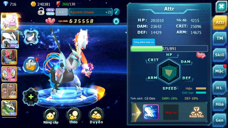 MÃ : #TTS3370 - SV 1753 - TOP19 - DIANCIE BC UNVOA MES THẦN GIÓ LUGIA AMDLO