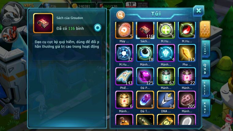 MÃ : #TTS3370 - SV 1753 - TOP19 - DIANCIE BC UNVOA MES THẦN GIÓ LUGIA AMDLO