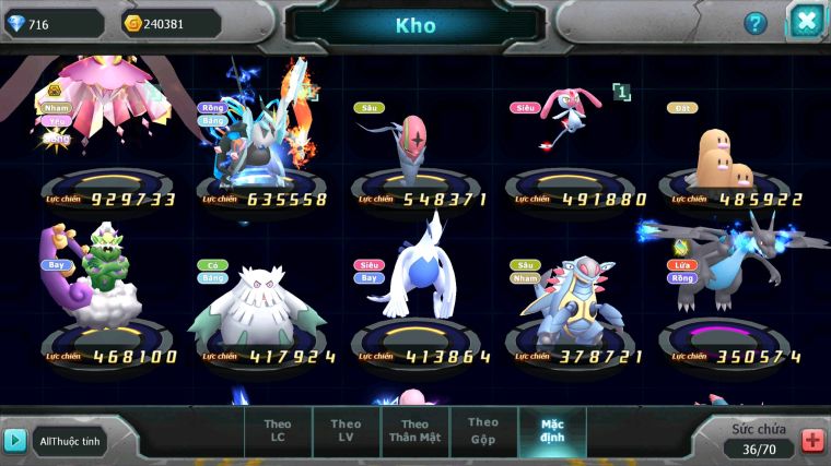 MÃ : #TTS3370 - SV 1753 - TOP19 - DIANCIE BC UNVOA MES THẦN GIÓ LUGIA AMDLO