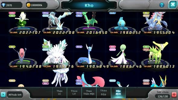 MÃ : #TTS3366 - SV 1412 - HOOH DYNAMAX TAPU BULU BÁ CHỦ QVLD BC THẦN GIÓ BC CẶP LATI BC