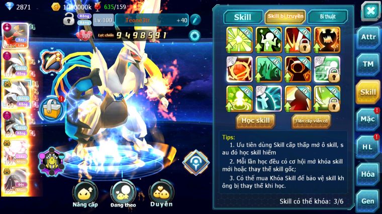 MÃ : #TTS3384 - SV 1265 - V15 - HOOH CH DYNAMAX UNVOA BÁ CHỦ WB DYNAMAX DIANCIE BC PALKIA BC QVLD BC TAPU FINI BC THẦN GIÓ BC