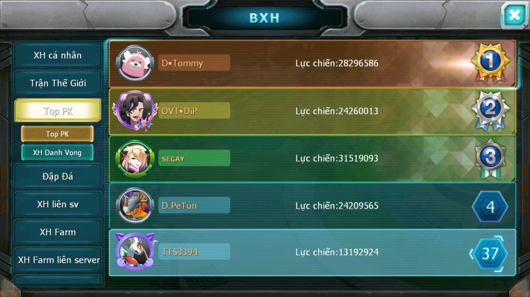 MÃ : #TTS3394 - SV 1701 - TOP37 PK - 92K KC - 1K3 SÁCH - HOOH DYNAMAX UNVOA THẦN GIÓ DRAK HOOH CẶP LATI BC