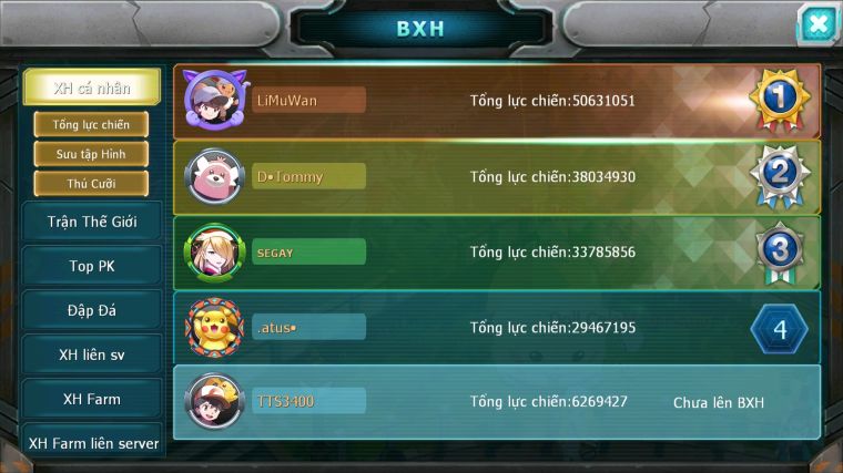 MÃ : #TTS3400 - SV1701 - LUGIA BÁ CHỦ CẶP LATI BÁ CHỦ ĐÃ SẴN MẢNH QUÁ PHÊ COMBO NGON SVM