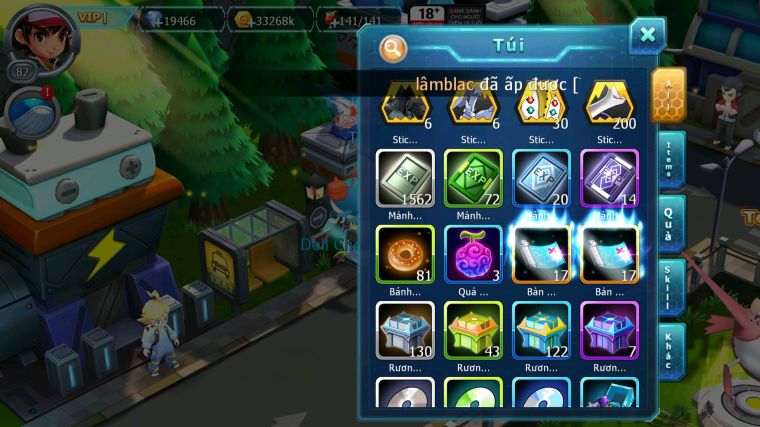 MÃ : #TTS3405 - SV 1747 - 19K KC - UNVOA GROUDON LATI SẴN 200 MẢNH LATI BC