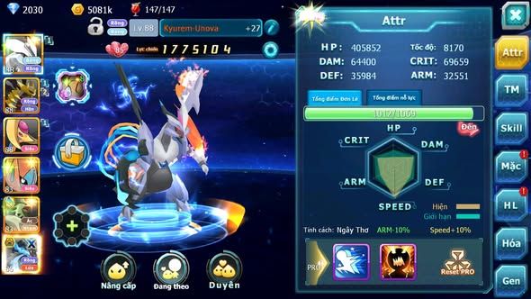 MÃ : #TTS3404 - SV 301 - V4 - UNVOA GIRATINA DEOXY NHIỀU PET TRẢI NGHIỆM