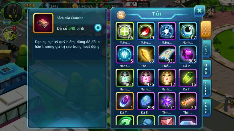 MÃ : #TTS3407 - SV 1638 - ZYGRADE BÁ CHỦ QVLD BC GROUDON BC CẶP LATI