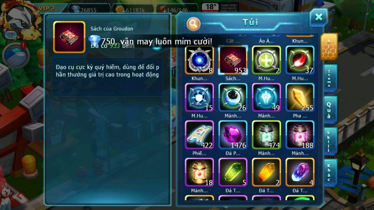 MÃ : #TTS3413 - SV 1724 - 26K KC - 950 SÁCH - UNVOA CẶP LATI BÁ CHỦ ZEVIL HENTRAN GROUDON LUGIA