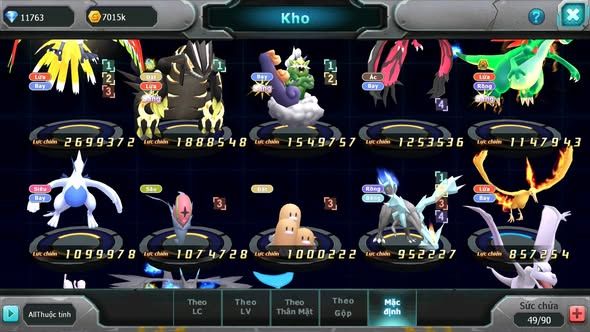 MÃ : #TTS3419 - SV 1728 - 1K1 SÁCH - 11K KC - HOOH GROUDON THẦN GIÓ YVETAL LUGIA