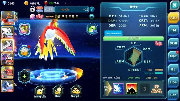 MÃ : #TTS3421 - SV 1729 - HOOH UNVOA LATI BÁ CHỦ DRAK HOOH GROUDON 200 MẢNH LATIAS BC THẦN GIÓ LUGIA