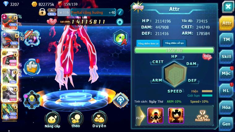 MÃ : #TTS3430 - SV 1548 - TOP14 - V14 - HOOH CH DYNAMAX FUL SS - YVETAL FULL HH QUÁ CHUẨN-  TEAM SIÊU BC QUÁ ĐẸP