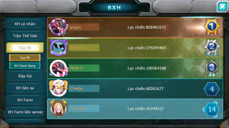 MÃ : #TTS3430 - SV 1548 - TOP14 - V14 - HOOH CH DYNAMAX FUL SS - YVETAL FULL HH QUÁ CHUẨN-  TEAM SIÊU BC QUÁ ĐẸP