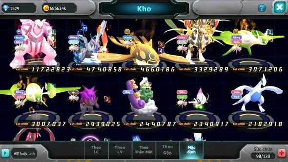 MÃ : #TTS3429 - SV 1358 - V11 - PALKIA CỘNG HƯỞNG CẶP LATI BÁ CHỦ KYOGRE UNVOA MEW GIÁP BC ZOROA