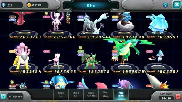 MÃ : #TTS3429 - SV 1358 - V11 - PALKIA CỘNG HƯỞNG CẶP LATI BÁ CHỦ KYOGRE UNVOA MEW GIÁP BC ZOROA