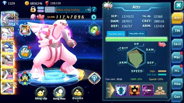 MÃ : #TTS3429 - SV 1358 - V11 - PALKIA CỘNG HƯỞNG CẶP LATI BÁ CHỦ KYOGRE UNVOA MEW GIÁP BC ZOROA