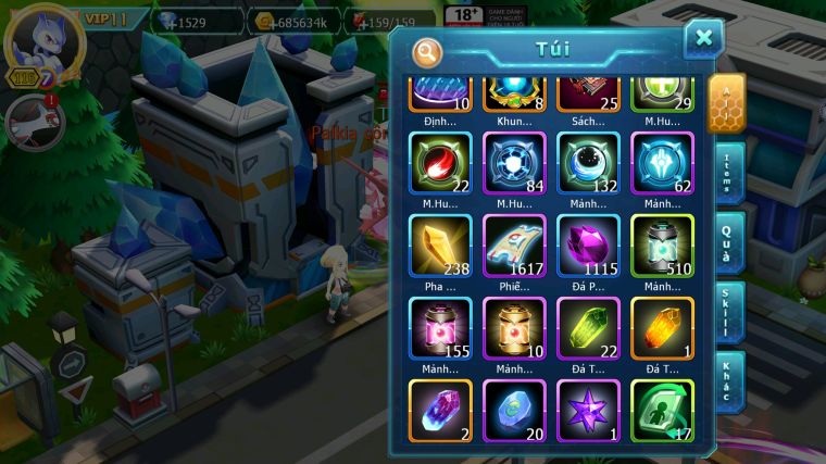 MÃ : #TTS3429 - SV 1358 - V11 - PALKIA CỘNG HƯỞNG CẶP LATI BÁ CHỦ KYOGRE UNVOA MEW GIÁP BC ZOROA