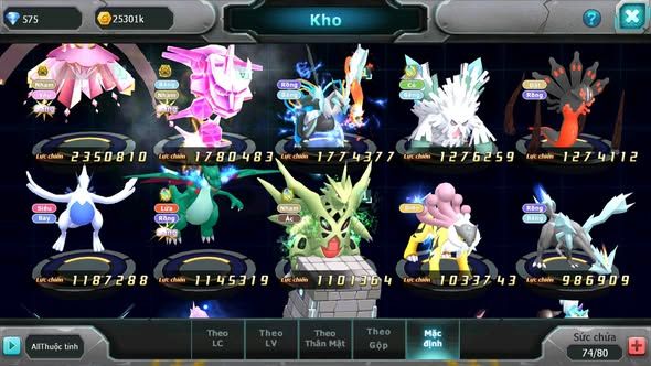 MÃ : #TTS3426 - SV 1729 - V7 - DIANCIE BÁ CHỦ RẮN BĂNG BÁ CHỦ UNVOA ZEVIL LUGIA RAIKOU