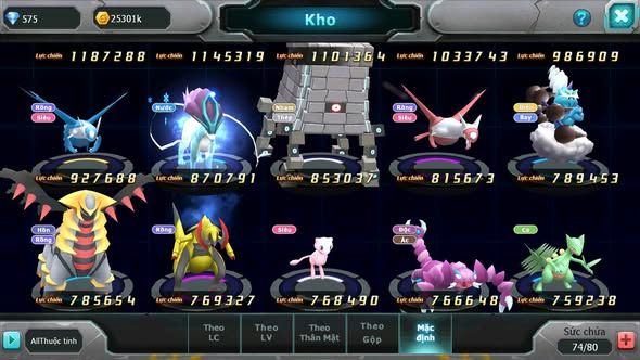 MÃ : #TTS3426 - SV 1729 - V7 - DIANCIE BÁ CHỦ RẮN BĂNG BÁ CHỦ UNVOA ZEVIL LUGIA RAIKOU