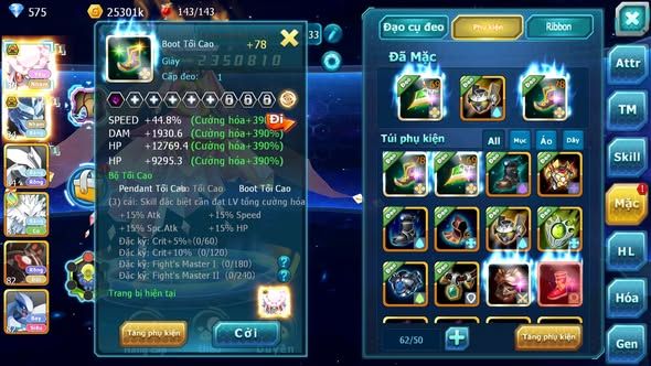 MÃ : #TTS3426 - SV 1729 - V7 - DIANCIE BÁ CHỦ RẮN BĂNG BÁ CHỦ UNVOA ZEVIL LUGIA RAIKOU