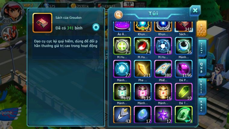 MÃ : #TTS3426 - SV 1729 - V7 - DIANCIE BÁ CHỦ RẮN BĂNG BÁ CHỦ UNVOA ZEVIL LUGIA RAIKOU