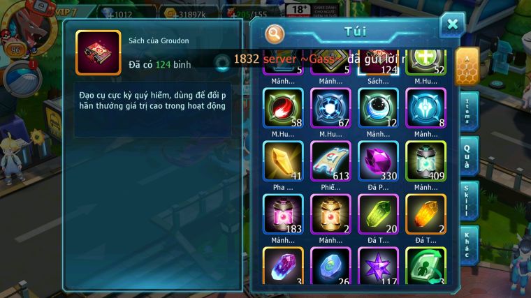 MÃ : #TTS3433 - SV 1693 - V7 - BTAA BC ZEVIL ZOROA YVETAL GIRATINA LATI RAIKOU