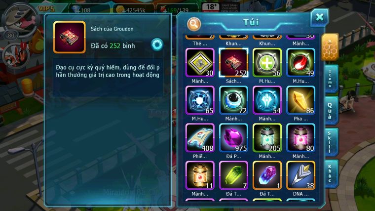 MÃ : #TTS3443 - SV1734 - V5 - GIRATINA RẮN BĂNG BÁ CHỦ UNVOA GROUDON