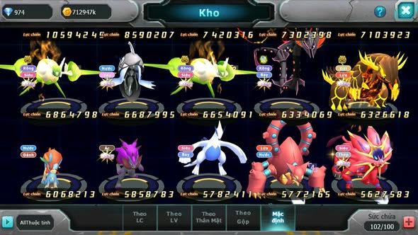 MÃ : #TTS3464 - SV1094 - TOP16 - PALKIA CỘNG HƯỞNG FUL SS CHỈ SỐ CỰC BÁ UNVOA WB BC CẶP CÁ BÁ CHỦ DIANCIE BC MEW GIÁP BC NHIỀU PET HT BC