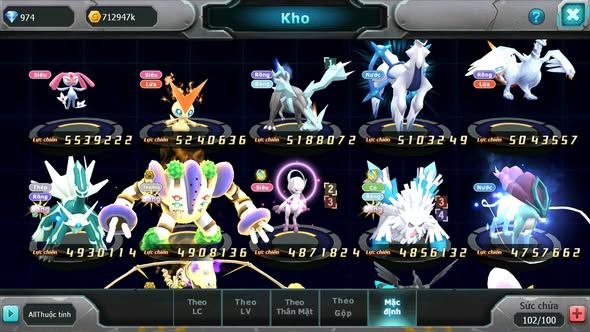 MÃ : #TTS3464 - SV1094 - TOP16 - PALKIA CỘNG HƯỞNG FUL SS CHỈ SỐ CỰC BÁ UNVOA WB BC CẶP CÁ BÁ CHỦ DIANCIE BC MEW GIÁP BC NHIỀU PET HT BC