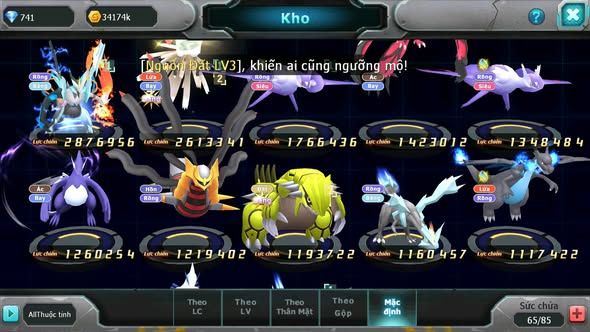 MÃ : #TTS3473 - SV 1700 - V5 - UNVOA HOOH CẶP LATI YVETAL GIRATINA