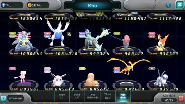 MÃ : #TTS3473 - SV 1700 - V5 - UNVOA HOOH CẶP LATI YVETAL GIRATINA