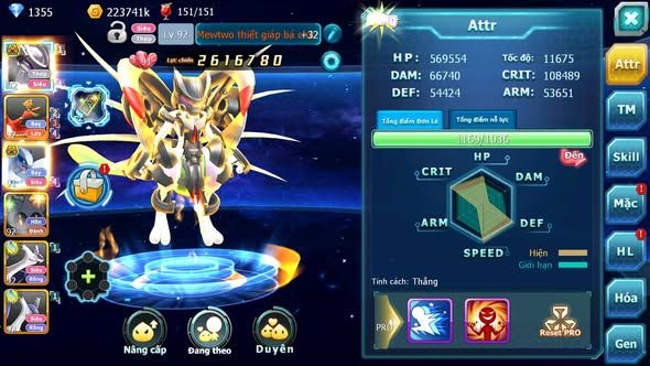 MÃ : #TTS3485 - SV 1374 - V4 - MEW GIÁP BÁ CHỦ LUGIA BC HOOH CẶP LATI QUÁ NGON