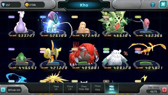 MÃ : #TTS3489 - SV 1701 - V7 - PALKIA BÁ CHỦ UNVOA LATI RAIKOU TAPU KOKO