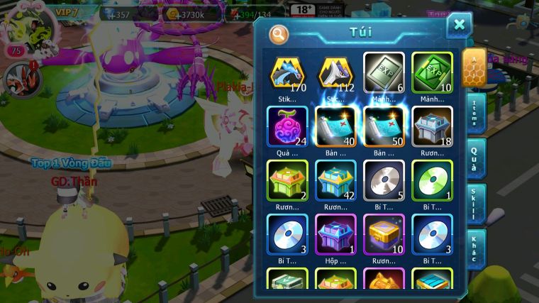 MÃ : #TTS3489 - SV 1701 - V7 - PALKIA BÁ CHỦ UNVOA LATI RAIKOU TAPU KOKO