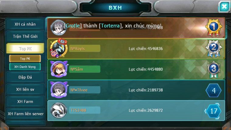 MÃ : #TTS3488 - SV 1765 - TOP18 - V5 -UNVOA RECIGE THẦN ĐIỆN GOODRA