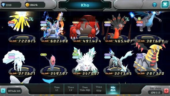 MÃ : #TTS3493 - SV 1754 - HOOH UNVOA GROUDON ZEVIL