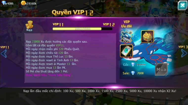 MÃ : #TTS3514 - SV 1000 - V11 - UNVOA RAYQUAZA HOOH DIANCIE BC CẶP LATI NHIỀU PET HT