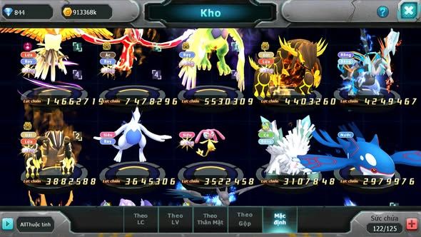 MÃ : #TTS3518 - SV 1617 - V11 - TOP43 - HOOH DYNAMAX YVETAL BÁ CHỦ THẦN GIÓ BCQVLD GROUDON BC UNVOA QUÁ NGON