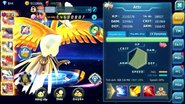 MÃ : #TTS3518 - SV 1617 - V11 - TOP43 - HOOH DYNAMAX YVETAL BÁ CHỦ THẦN GIÓ BCQVLD GROUDON BC UNVOA QUÁ NGON