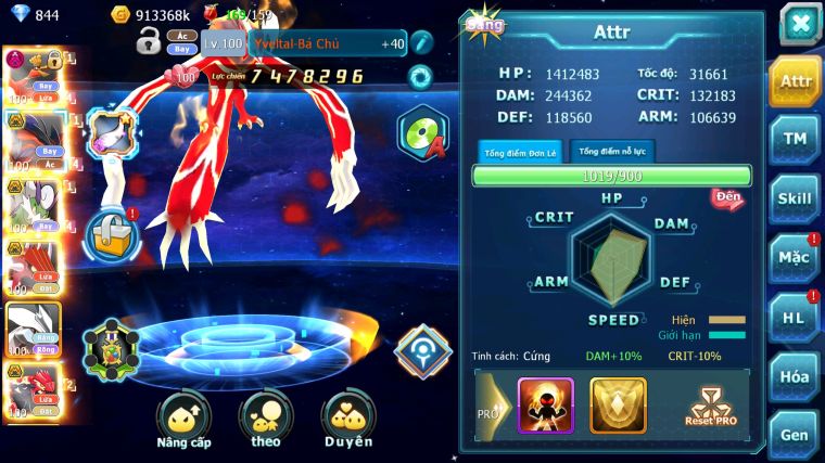 MÃ : #TTS3518 - SV 1617 - V11 - TOP43 - HOOH DYNAMAX YVETAL BÁ CHỦ THẦN GIÓ BCQVLD GROUDON BC UNVOA QUÁ NGON