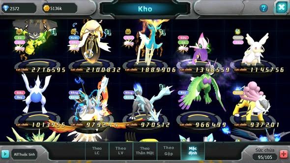 MÃ : #TTS3517 - SV 1744 - V10 - TAPU BULU ( BỊ LỖI SKILL ) DÀN PET NGON SALE RẺ CHO AE