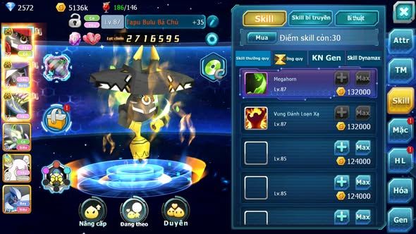 MÃ : #TTS3517 - SV 1744 - V10 - TAPU BULU ( BỊ LỖI SKILL ) DÀN PET NGON SALE RẺ CHO AE