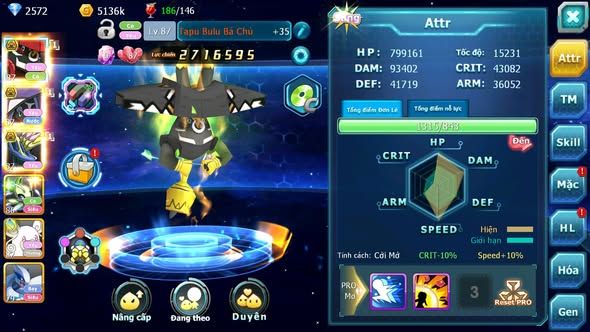 MÃ : #TTS3517 - SV 1744 - V10 - TAPU BULU ( BỊ LỖI SKILL ) DÀN PET NGON SALE RẺ CHO AE