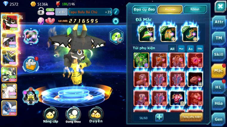 MÃ : #TTS3517 - SV 1744 - V10 - TAPU BULU ( BỊ LỖI SKILL ) DÀN PET NGON SALE RẺ CHO AE